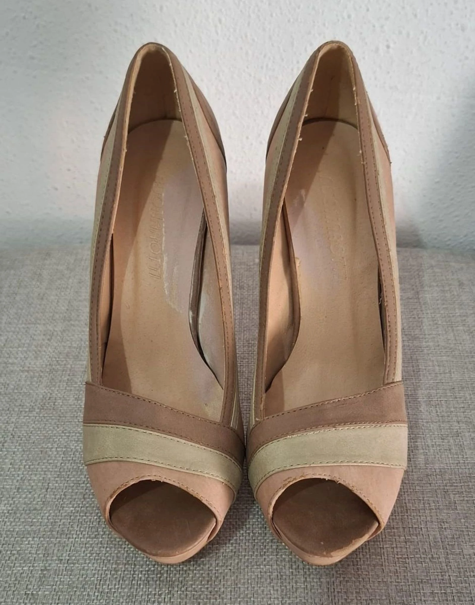 Beige/Nude Peep Toe Heels limit edition Y2K – photo 5
